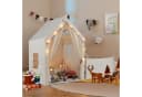 COSTWAY Spielzelt Spielhaus Kinder Indoor Beige Lichterkette Bodenmatte Bild 1