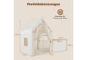 COSTWAY Spielzelt Spielhaus Kinder Indoor Beige Lichterkette Bodenmatte Bild 5