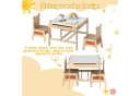 COSTWAY Kindertisch mit 2 Stühlen, 4-in-1 Aktivitätstisch Bild 1