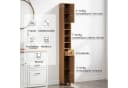 COSTWAY Hochschrank Badschrank schmal 20x20x180cm Weiß Bild 1