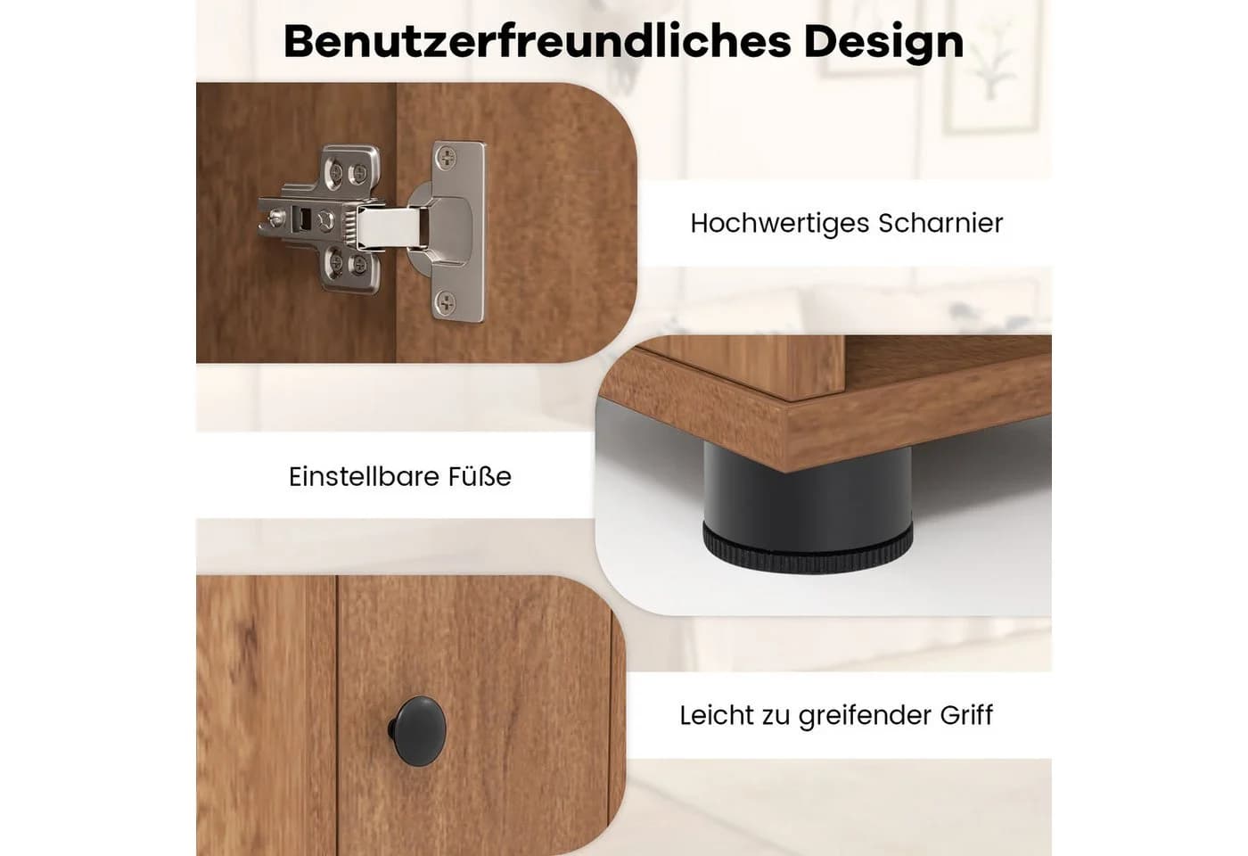 COSTWAY Hochschrank Badschrank schmal 20x20x180cm Weiß - Bild 4