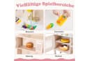 COSTWAY Spielküche Holz Höhenverstellbar Rosa Bild 4