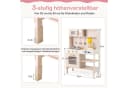 COSTWAY Spielküche Holz Höhenverstellbar Rosa Bild 5