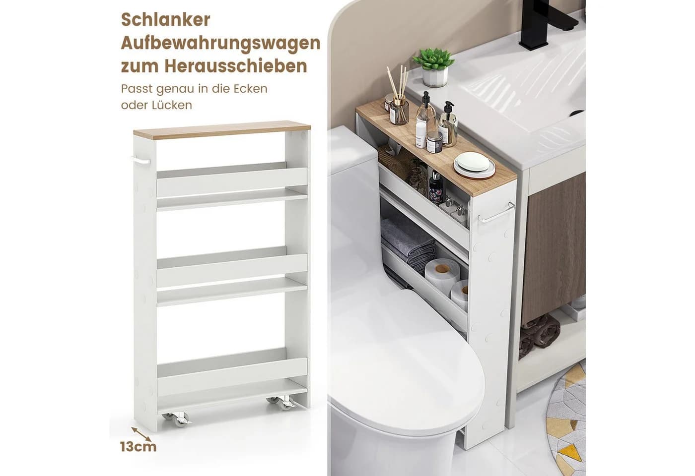 Küchenwagen aus Metall, Holz und Kunststoff - Bild 3