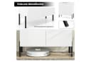 COSTWAY Küchenbuffet mit 2 Türen Weiß Holz Sideboard Bild 5