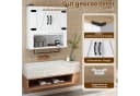 COSTWAY Hängeschrank Küche Badezimmerschrank Landhausstil Weiß Bild 3