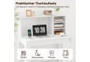 COSTWAY Schreibtisch mit Aufsatzschrank, Steckdosen und Kabeldurchführung Bild 4