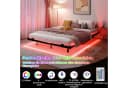 COSTWAY Schwebebettgestell LED Beleuchtung Doppelbett 140 x 200 cm Bild 1