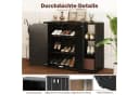 COSTWAY Schuhschrank mit verstellbaren Regalen Schwarz/Weiß Bild 4