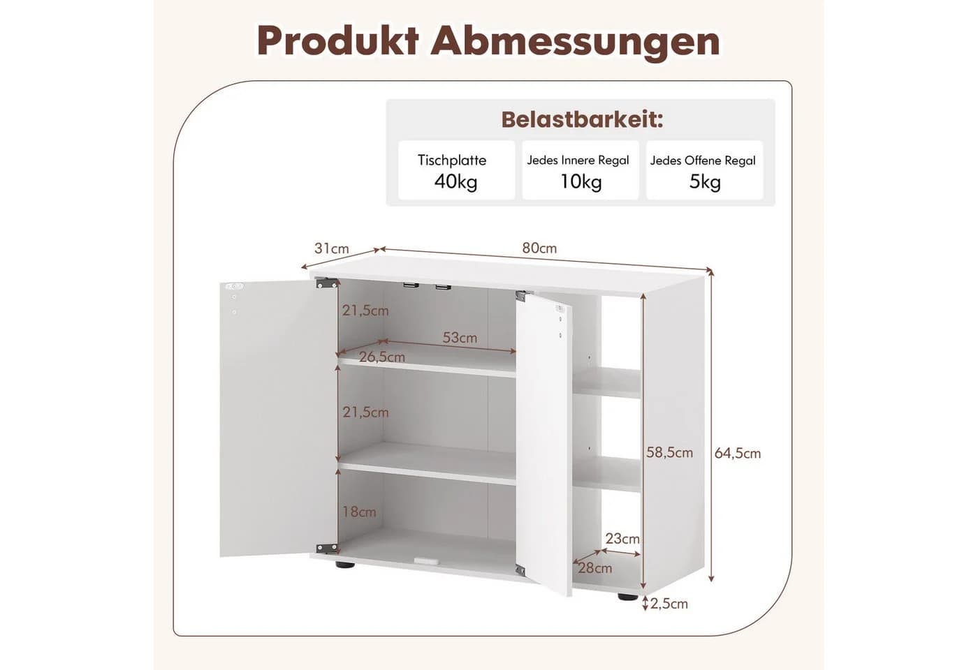 COSTWAY Schuhschrank Holz 12-15 Paar Schuhe - Bild 5