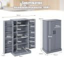 KOMFOTTEU Vorratsschrank Küchenschrank Grau Bild 3