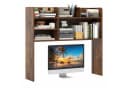 KOMFOTTEU Regal-Schreibtisch mit 6 Fächern & Monitorständer Bild 2