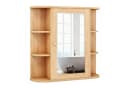 KOMFOTTEU Spiegelschrank Badschrank Hängeschrank Wandschrank mit Ablagen Bild 2