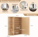 KOMFOTTEU Spiegelschrank Badschrank Hängeschrank Wandschrank mit Ablagen Bild 3