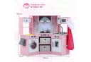 KOMFOTTEU Spielküche Kinderküche Holzküche Rosa Bild 1