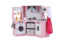 KOMFOTTEU Spielküche Kinderküche Holzküche Rosa Bild 2
