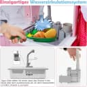 KOMFOTTEU Spielküche Kinderküche Holzküche Rosa Bild 4