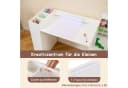 COSTWAY Kinderschreibtisch Set mit Papierrollenhalter Weiß Bild 3