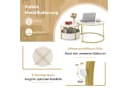 COSTWAY Couchtisch-Set 2er Set rund Marmor Gold Bild 5
