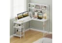 COSTWAY Eckschreibtisch L-förmig 150x120cm mit Bücherregal Bild 1