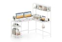 COSTWAY Eckschreibtisch L-förmig 150x120cm mit Bücherregal Bild 2