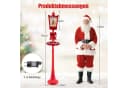COSTWAY Weihnachtslaterne LED Straßenlampe 185 cm Rot Bild 3