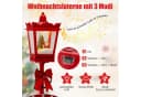 COSTWAY Weihnachtslaterne LED Straßenlampe 185 cm Rot Bild 4