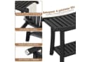 COSTWAY Duschhocker mit Ablage Schwarz HDPE Bild 3