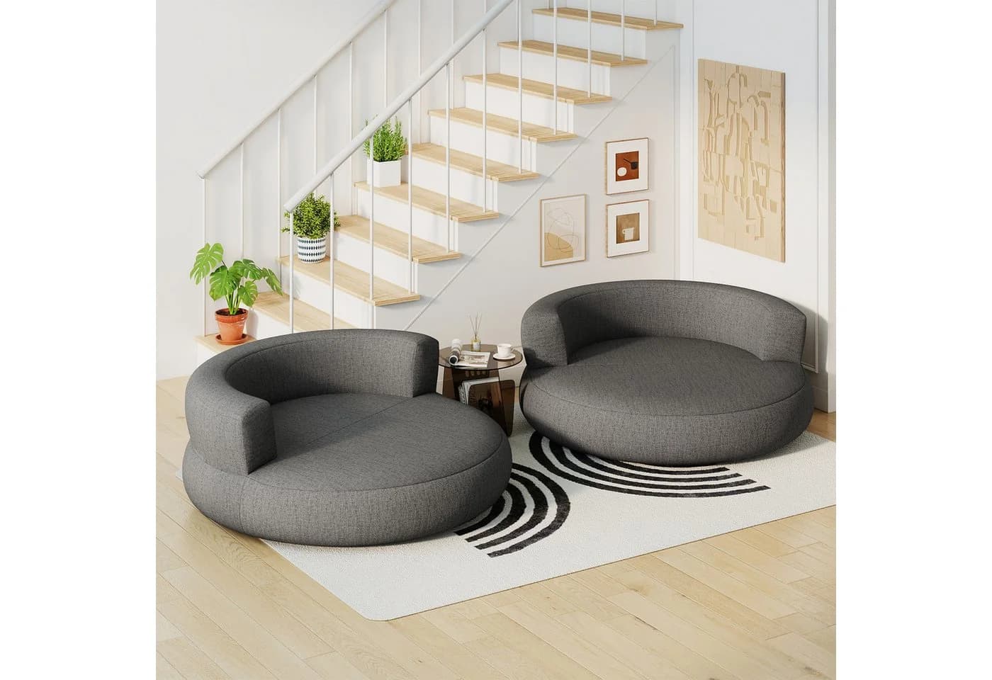 COSTWAY Luftsofa 160x164x61 cm Luftbett - Bild 4