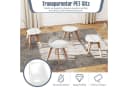 COSTWAY Esszimmerstuhl 4er Set transparent mit Massivholz Beinen Bild 1