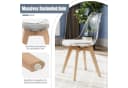 COSTWAY Esszimmerstuhl 4er Set transparent mit Massivholz Beinen Bild 3