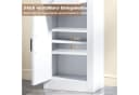 COSTWAY Hochschrank Badezimmerschrank schmal mit Schublade weiß Bild 3