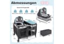 COSTWAY Baby-Reisebett 1-tlg. Laufstall Babybett mit Babywiege Wickeltisch Matratze Bild 1