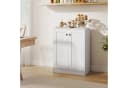 COSTWAY Badkommode, Badezimmerschrank mit verstellbarem Regal Sideboard Weiß Bild 1