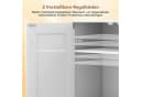 COSTWAY Badkommode, Badezimmerschrank mit verstellbarem Regal Sideboard Weiß Bild 4