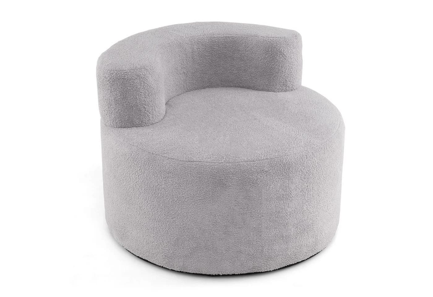 COSTWAY Relaxsessel Polstersofa Rund Teddyfleece - Bild 2