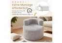 COSTWAY Relaxsessel Polstersofa Rund Teddyfleece Bild 3