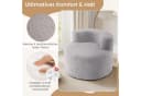 COSTWAY Relaxsessel Polstersofa Rund Teddyfleece Bild 4