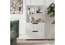 COSTWAY Bücherregal mit 4 Würfeln & 2 Schubladen Holz Bild 1
