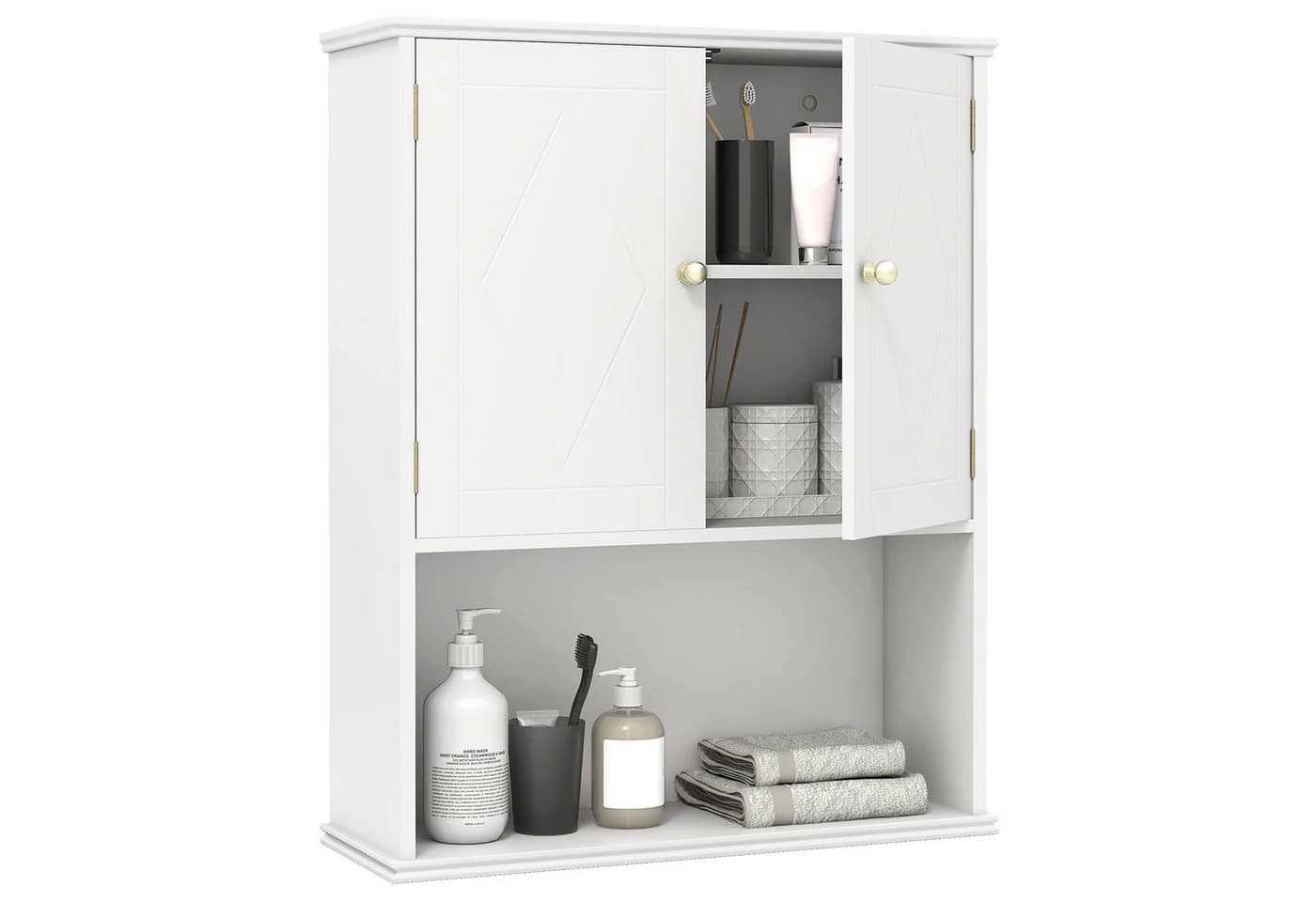 COSTWAY Hängeschrank Badezimmerschrank mit verstellbarem Regal - Bild 2