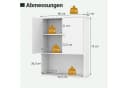 COSTWAY Hängeschrank Badezimmerschrank mit verstellbarem Regal Bild 5
