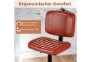 COSTWAY Barhocker 2er Set Schwarz Drehbar Höhenverstellbar Bild 3