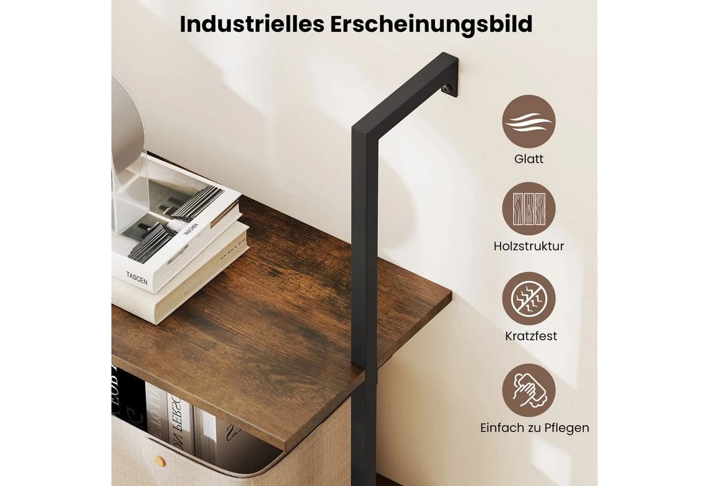 COSTWAY Wandregal Leiterregal Holz - Bild 5