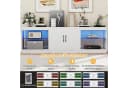 COSTWAY TV-Schrank mit LED-Beleuchtung & Glasregalen Bild 1