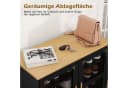COSTWAY Schuhschwarz Schuhschrank mit Mesh-Türen und verstellbaren Regalen Bild 4