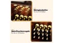 COSTWAY Weinschrank mit LED Beleuchtung & Rollen Rustikal Braun Bild 5