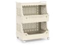 COSTWAY Rollwagen faltbar & stapelbar Kunststoff Beistellwagen Bild 2