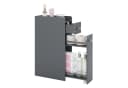 COSTWAY Badkommode Grau Schmal mit Schubladen & Rollen Bild 2