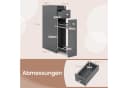 COSTWAY Badkommode Grau Schmal mit Schubladen & Rollen Bild 5