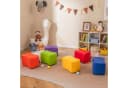 COSTWAY Kindersitzgruppe 6-tlg. Bunt Modulare Hocker mit abnehmbarem Bezug Bild 1